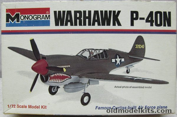 Monogram 1/64 P-40N Curtiss Warhawk - White Box Issue, 6792 plastic model kit